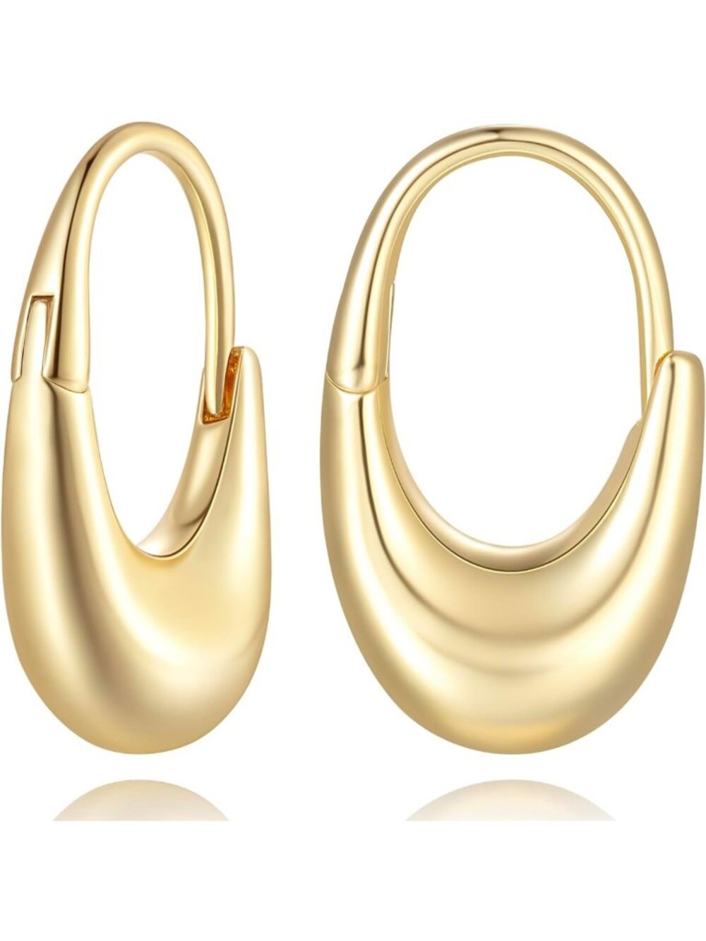 Chunky 14K Gold Hoop Earrings for Women | Stylish Statement Jewelry
